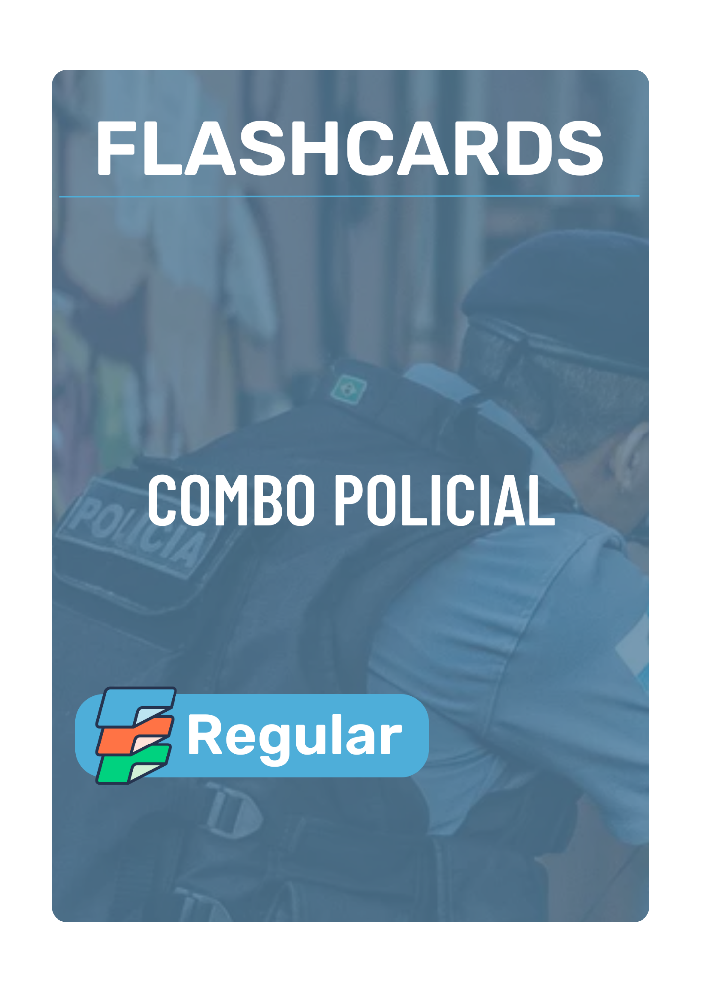 Capa do Combo de Flashcards da Área Policial do Esquematiza Aí