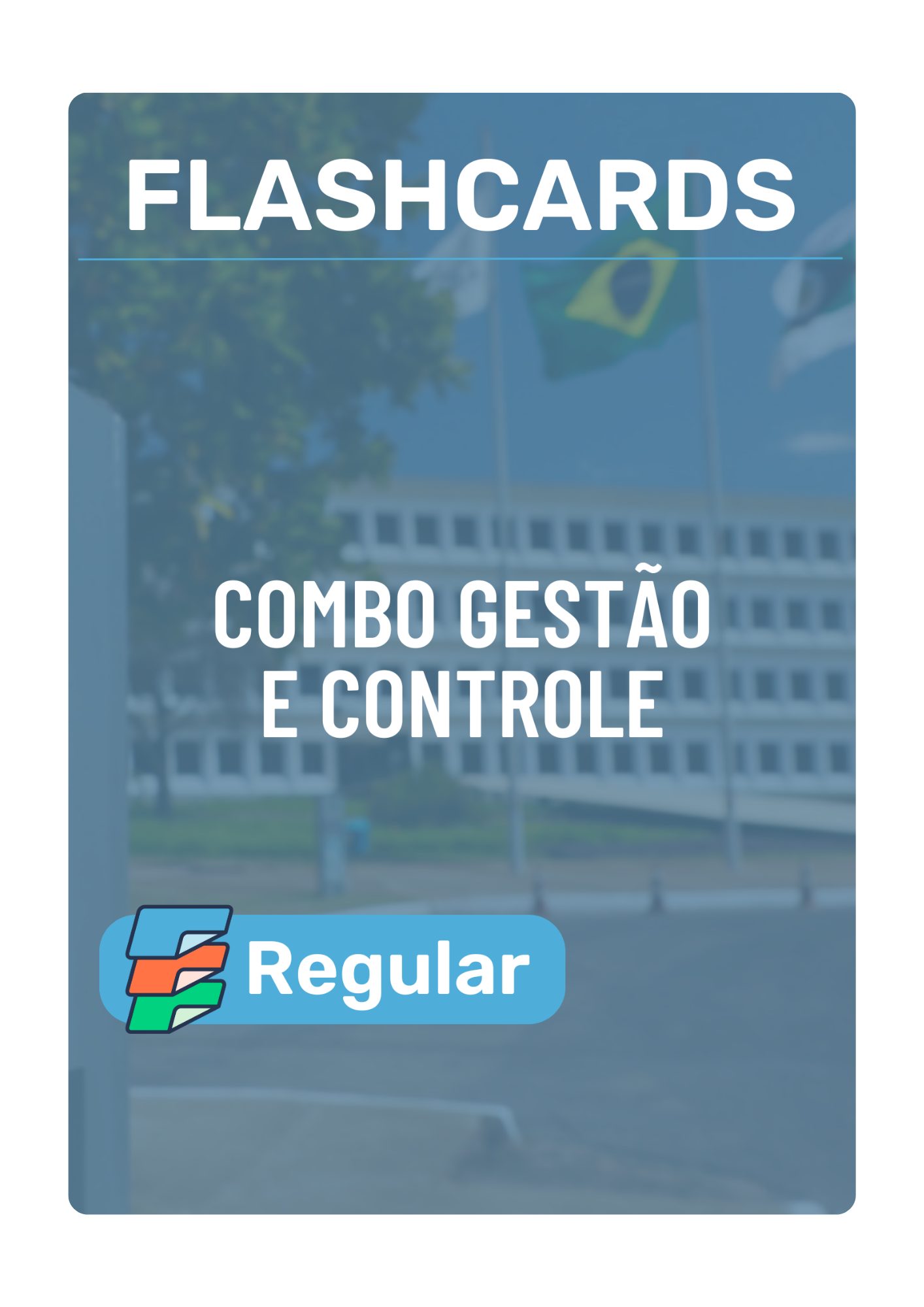 Capa do Combo de Flashcards da Área de Controle e Gestão do Esquematiza Aí