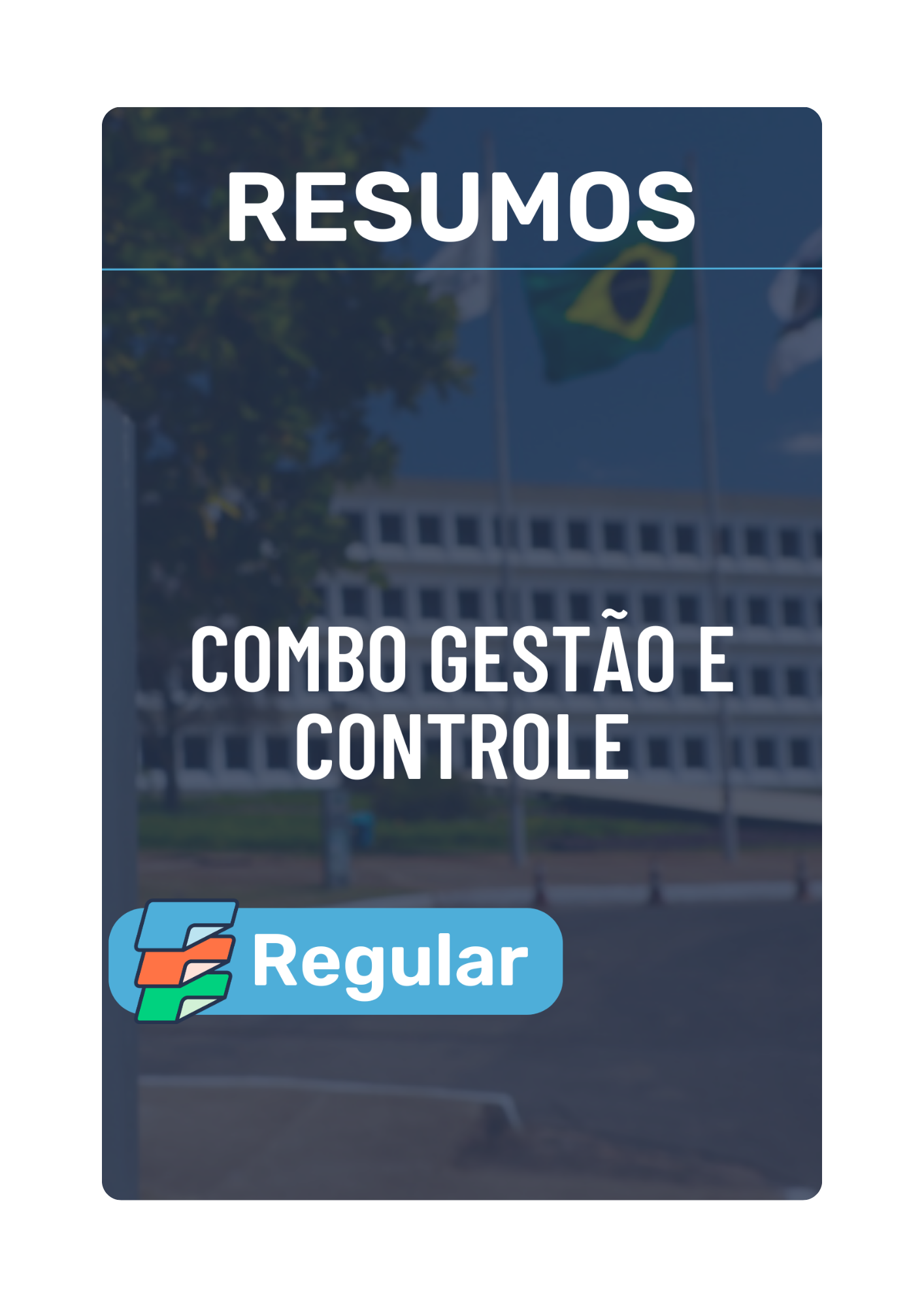Capa do Combo de Flashcards da Área de Controle e Gestão do Esquematiza Aí