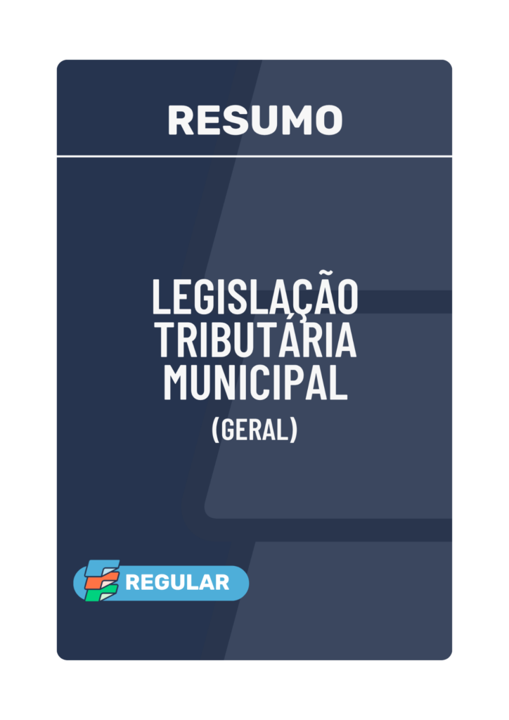 Capa de Resumo Legislação Tributária Municipal (Geral)