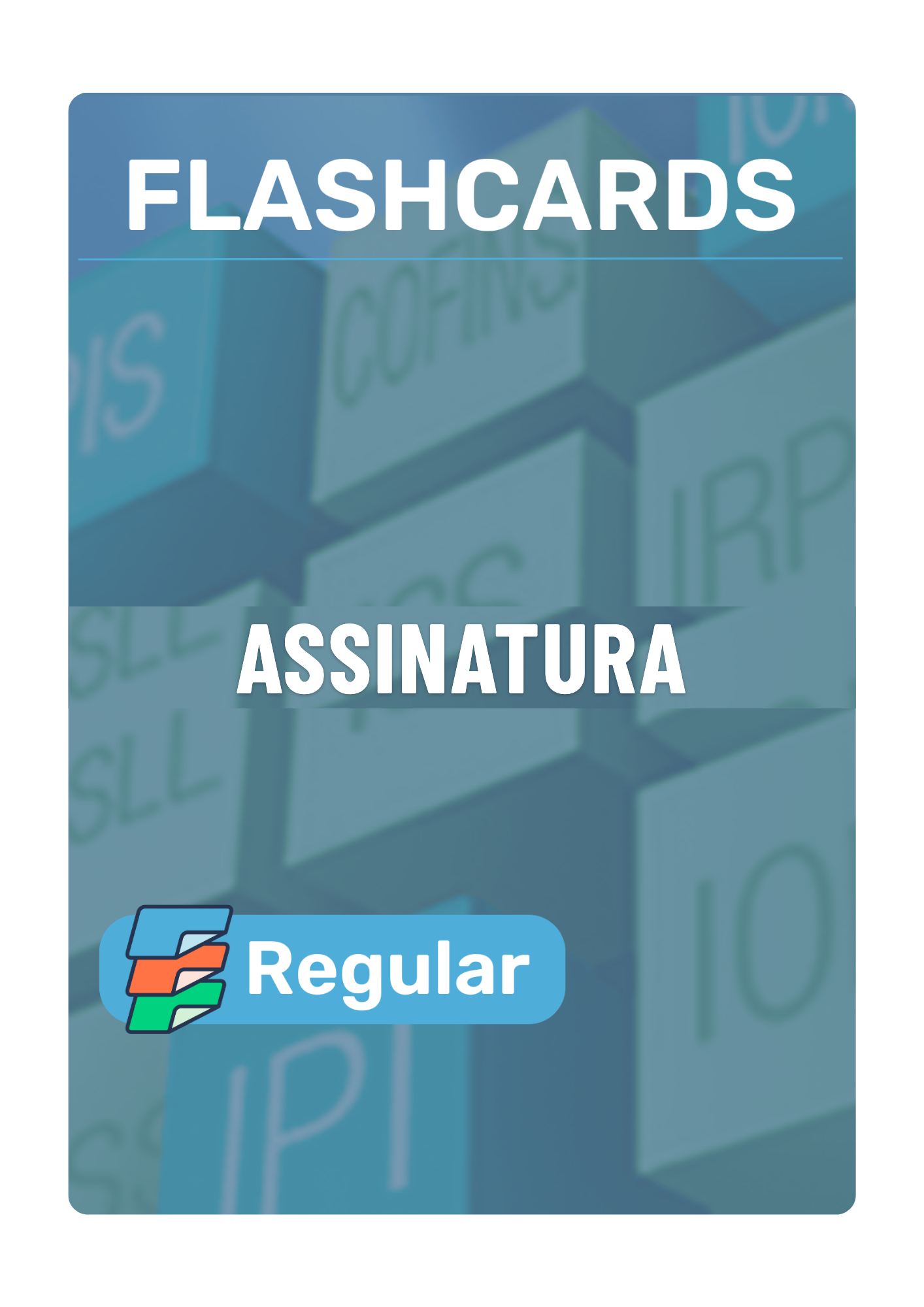 Capa da Assinatura de Flashcards Regular da Área Fiscal do Esquematiza Aí