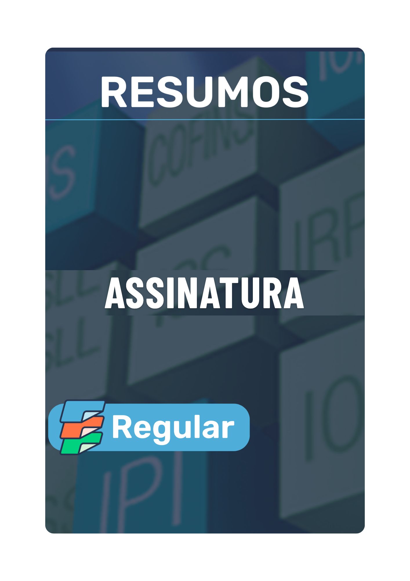 Capa da Assinatura de Resumos Regular da Área Fiscal do Esquematiza Aí