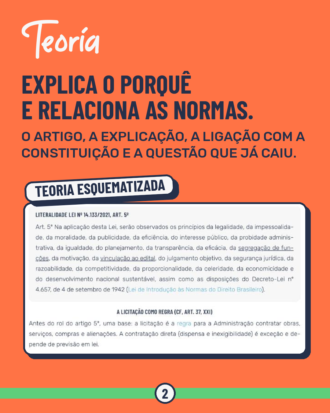 Teoria Esquematizada de Licitações e Contratos: tópico de princípios com o artigo 5º da Lei 14.133 e a base constitucional